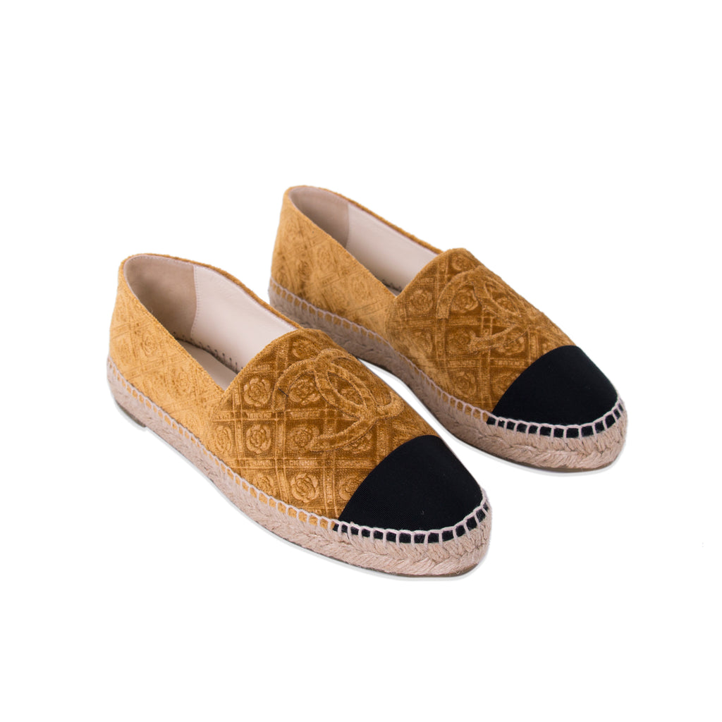 Chanel Velvet CC Espadrilles Shoes Chanel - Shop authentic new pre-owned designer brands online at Re-Vogue