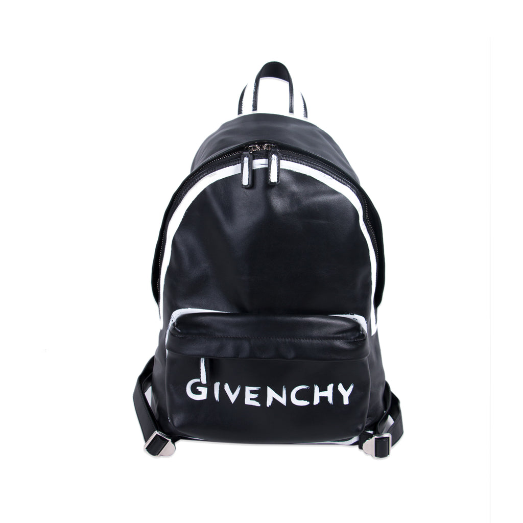 Givenchy Graffiti Logo Leather Backpack