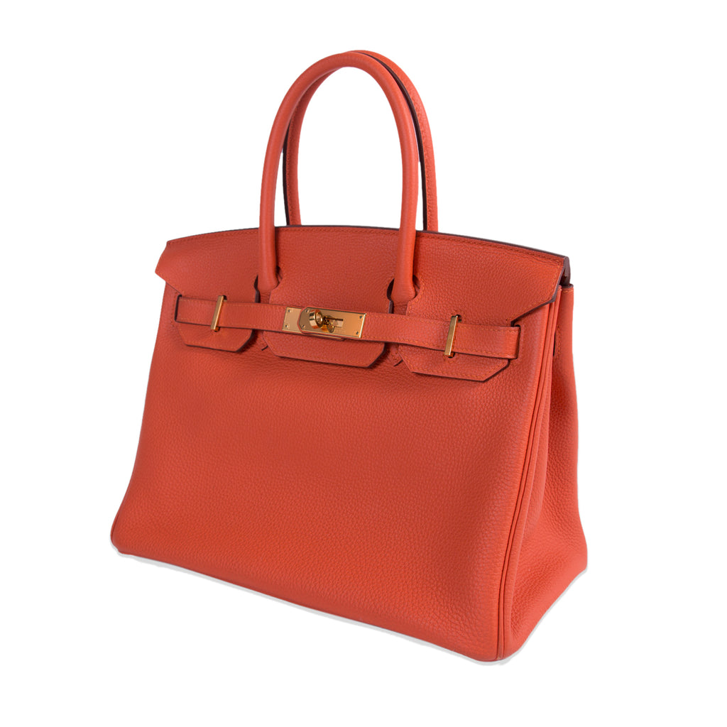 Hermès Birkin 30 Orange Togo Leather Bags Hermès - Shop authentic new pre-owned designer brands online at Re-Vogue