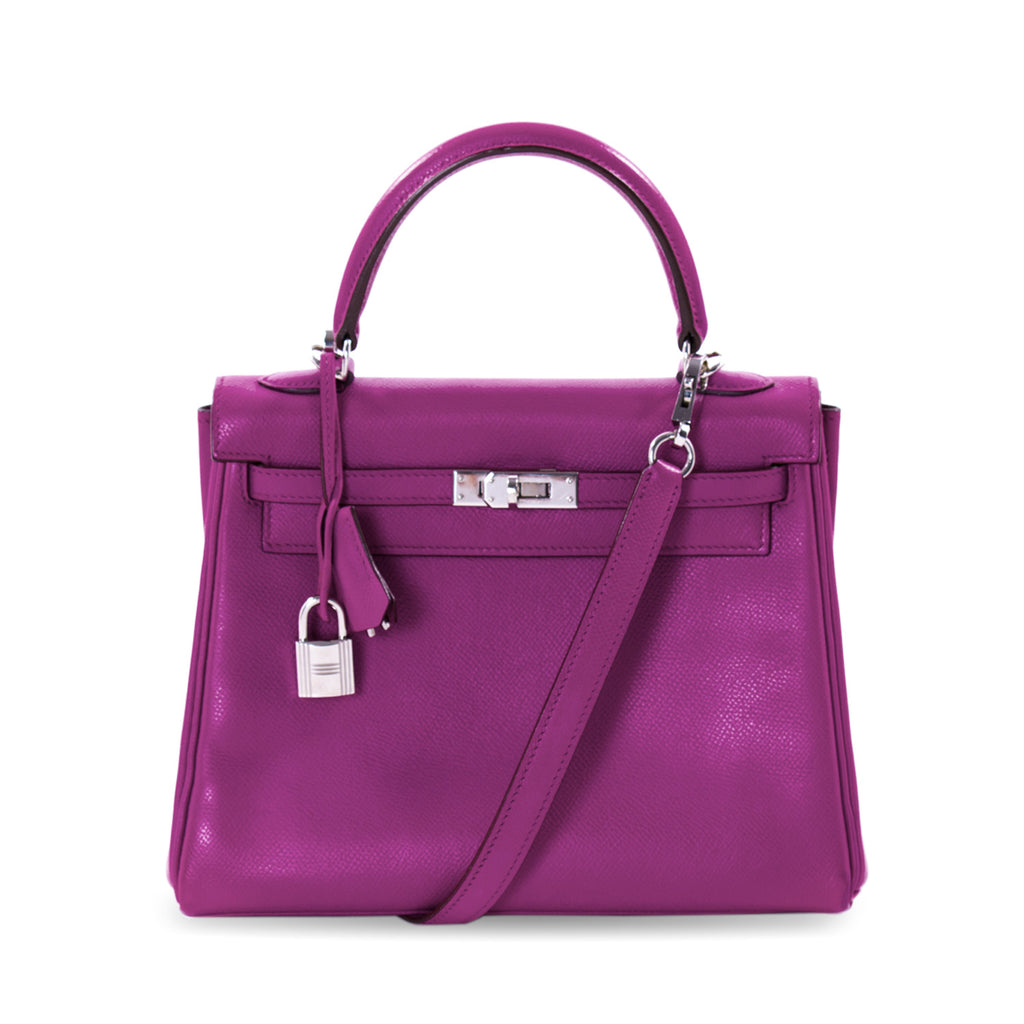 Hermès Kelly 25 Retourne Anemonie Courchevel Bags Hermès - Shop authentic new pre-owned designer brands online at Re-Vogue