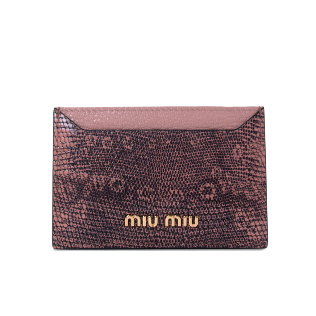 Miu Miu Lizard Card Holder