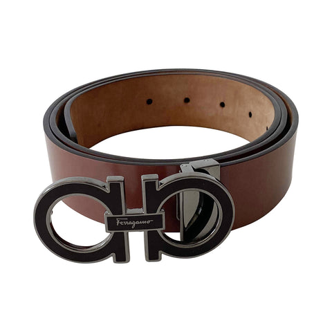 Tom Ford Double T Logo Leather Belt
