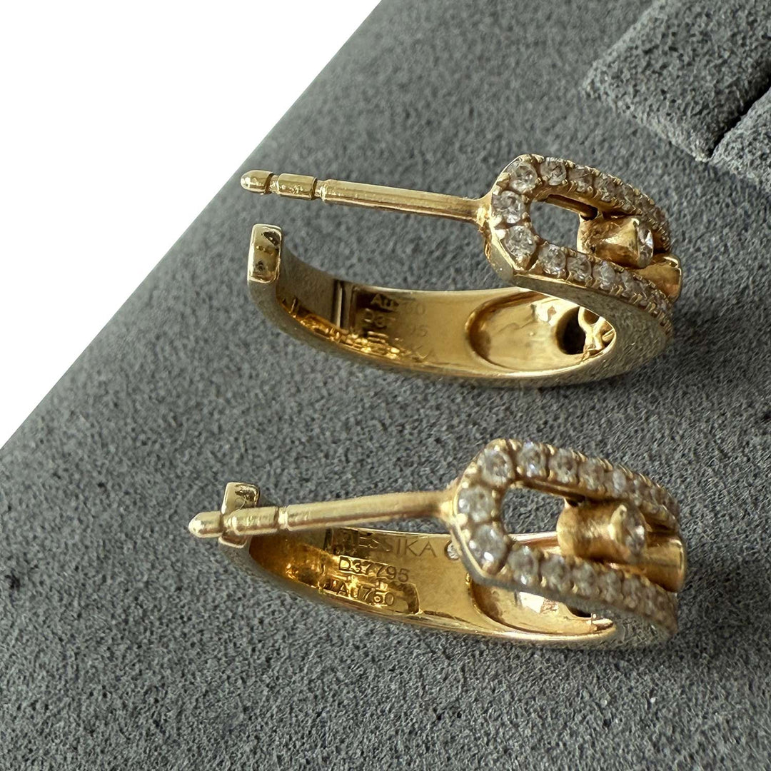Messika 18K Diamonds Move Pave Hoop Earrings
