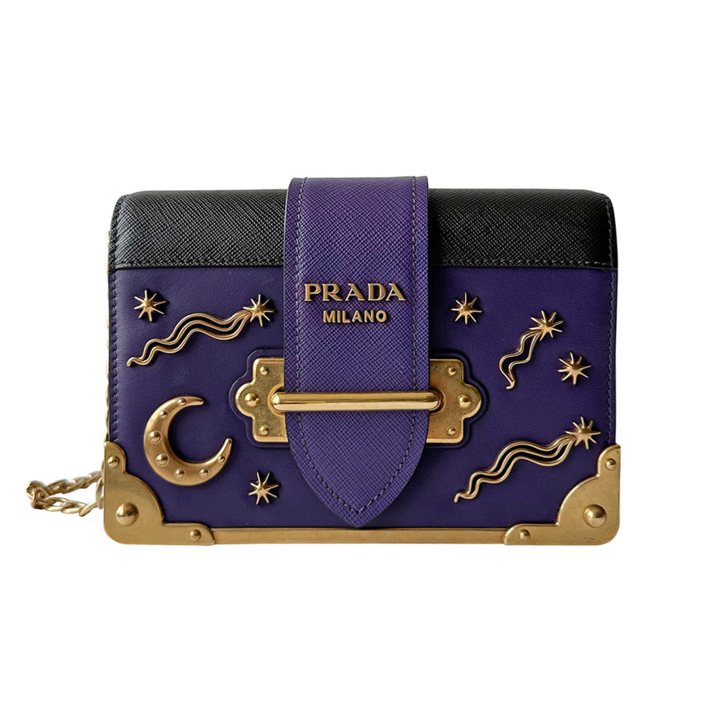 Prada City-Calf Cahier Astrology Crossbody Bag