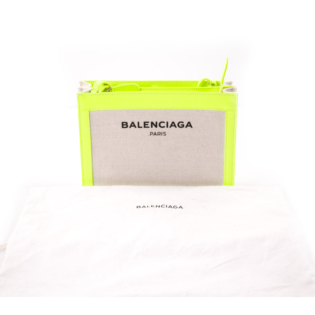 Balenciaga Leather and Canvas Shoulder Bag Bags Balenciaga - Shop authentic new pre-owned designer brands online at Re-Vogue