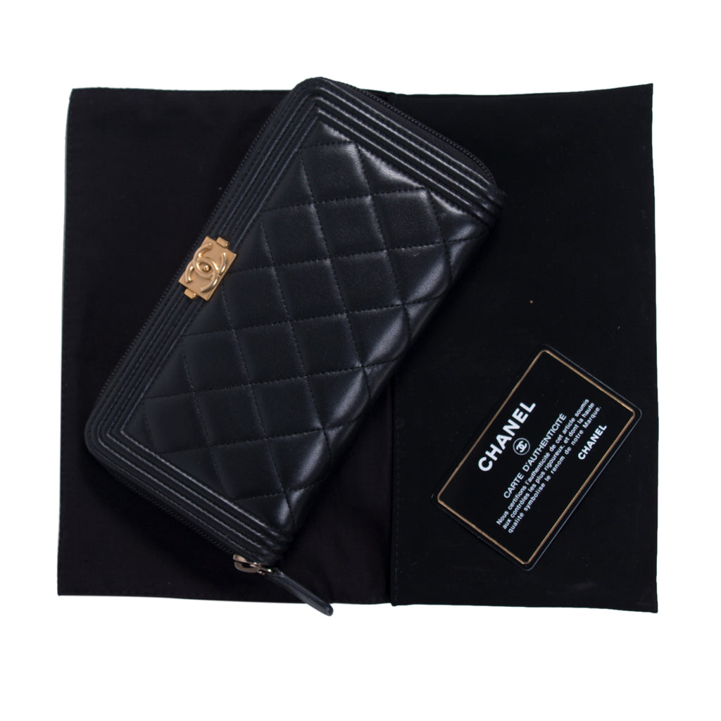 Chanel Boy L-Gusset Zip Wallet Accessories Chanel - Shop authentic new pre-owned designer brands online at Re-Vogue