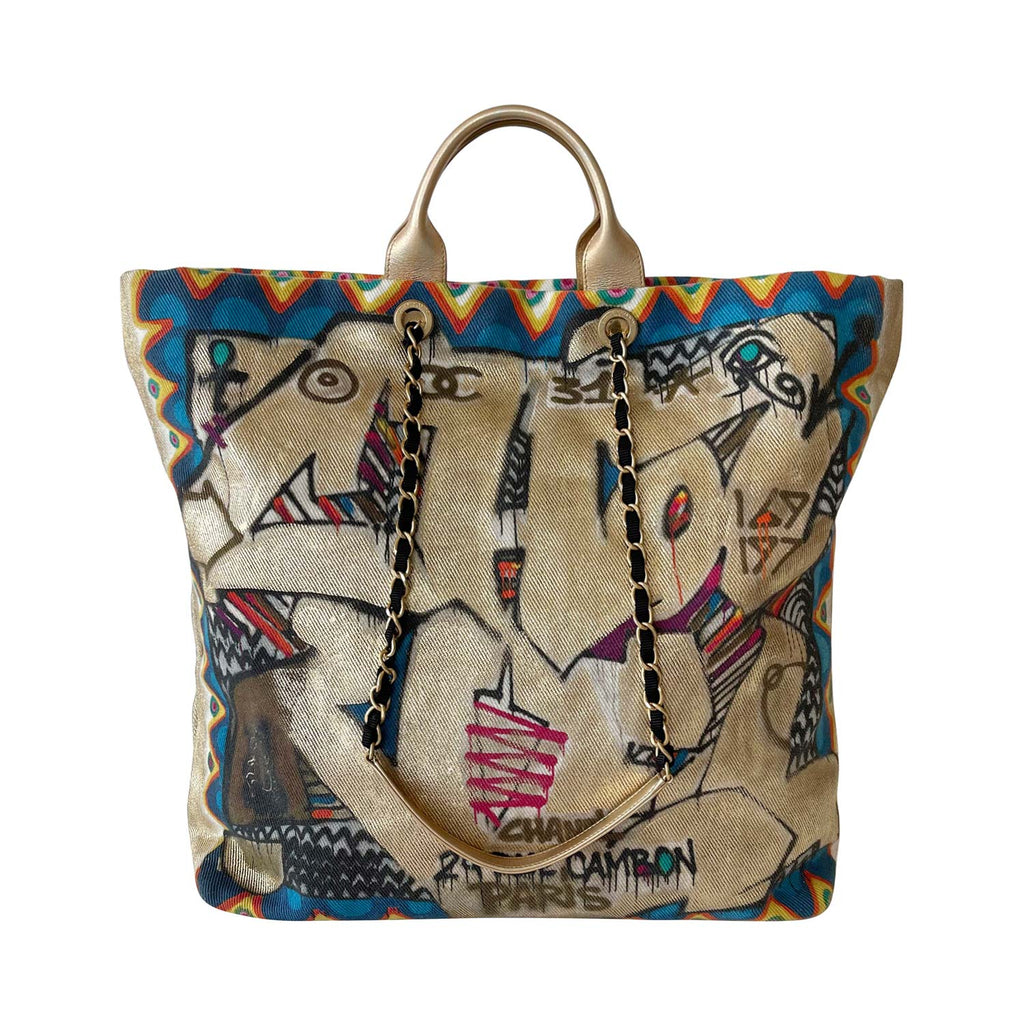 Chanel Street Spirit Graffiti Maxi Tote Bag