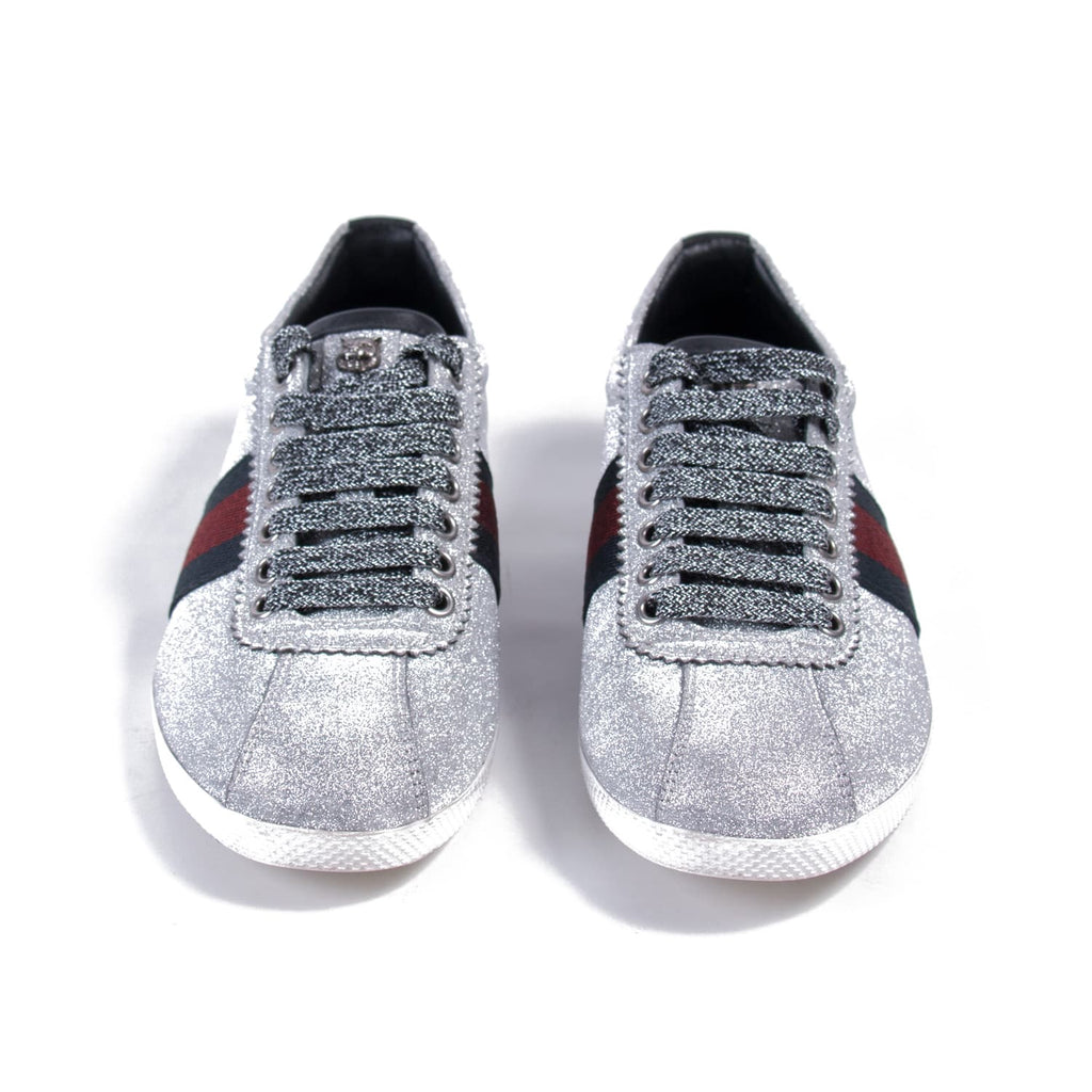 Gucci Glitter Web Sneaker With Studs Shoes Gucci - Shop authentic new pre-owned designer brands online at Re-Vogue