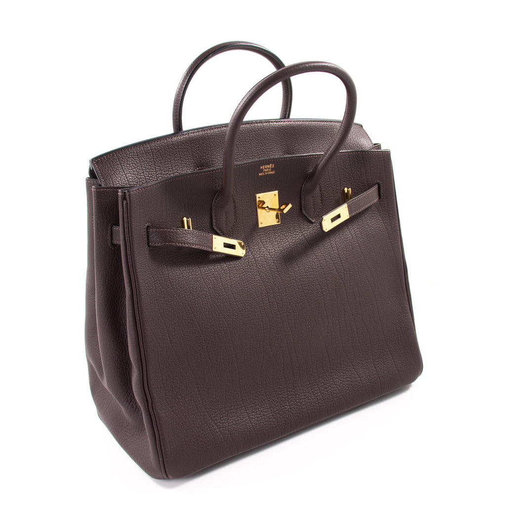 Hermès Birkin 36 HAC Cafe Fjord Leather Bags Hermès - Shop authentic new pre-owned designer brands online at Re-Vogue