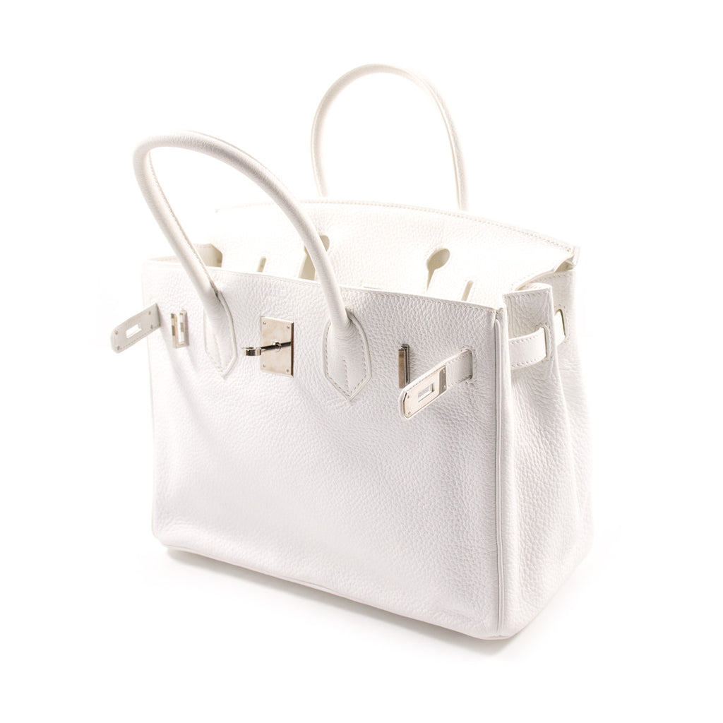 Hermès Birkin 30 White Clemence Leather Bags Hermès - Shop authentic new pre-owned designer brands online at Re-Vogue