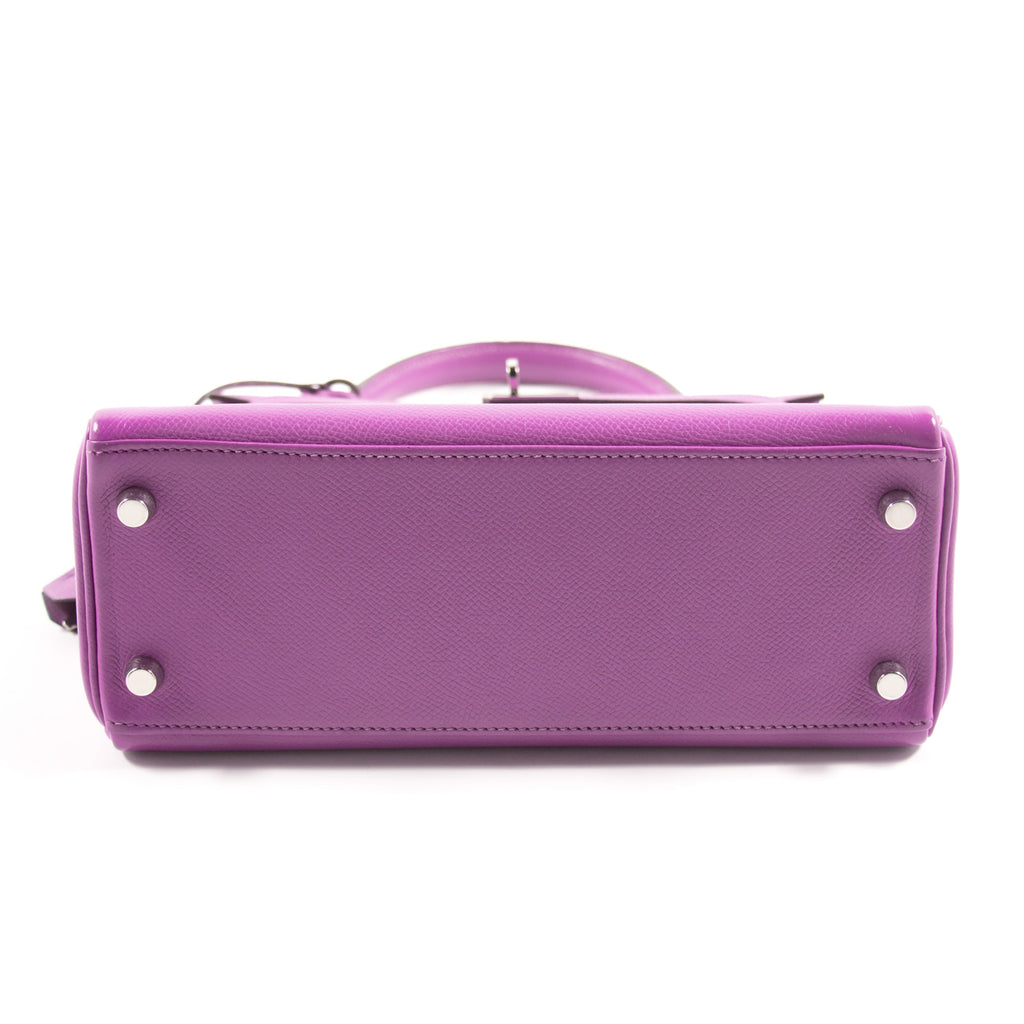 Hermès Kelly 25 Retourne Violet Courchevel Bags Hermès - Shop authentic new pre-owned designer brands online at Re-Vogue