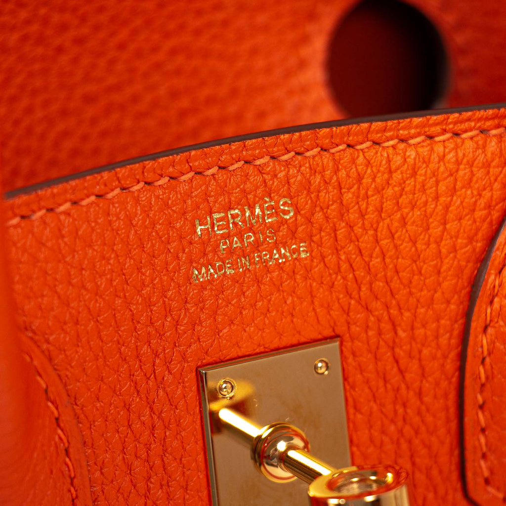 Hermès Birkin 25 Orange Togo Leather