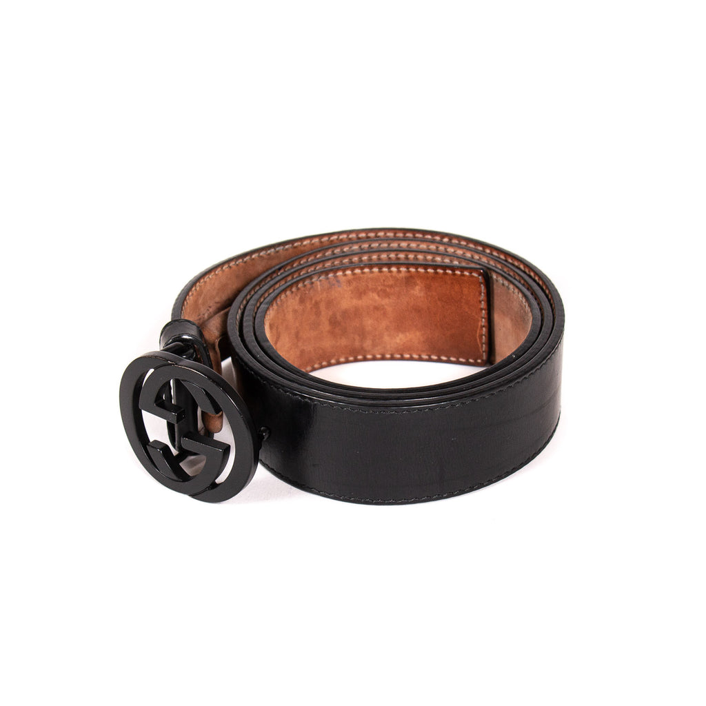 Gucci GG Interlocking Leather Belt