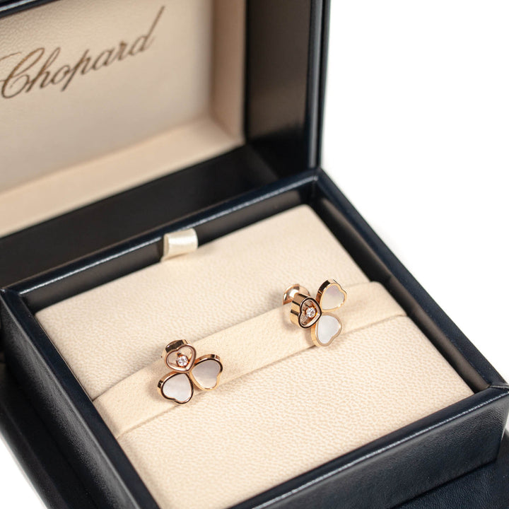 Chopard Happy Hearts Wings Rose Gold Earrings