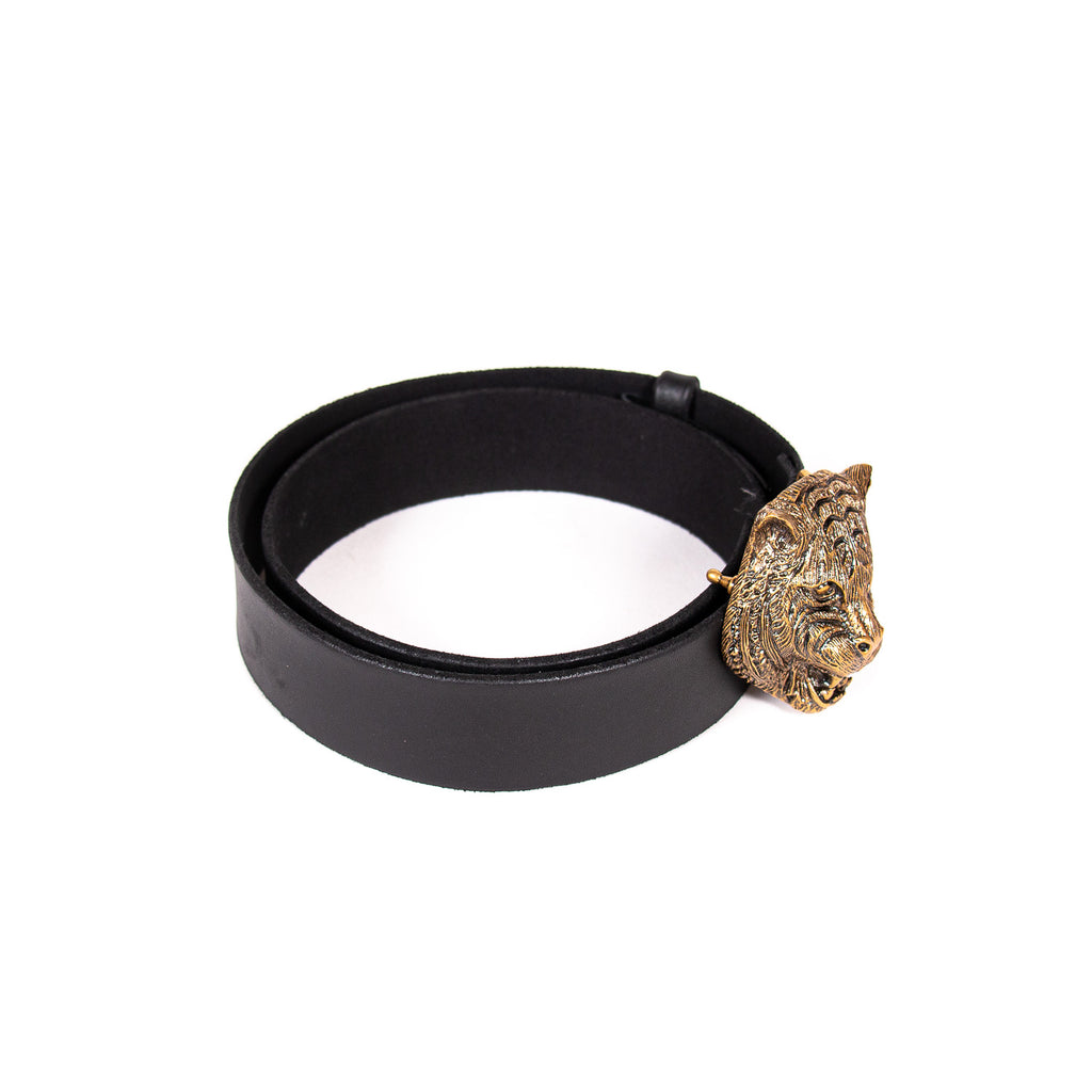 Gucci Tiger Head Leather Belt