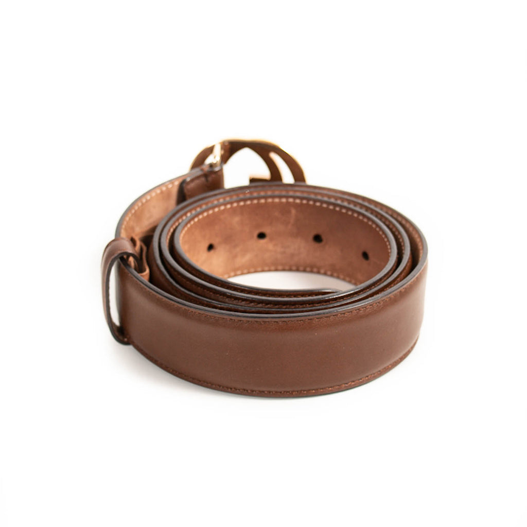 Gucci GG Interlocking Leather Belt Accessories Gucci - Shop authentic new pre-owned designer brands online at Re-Vogue