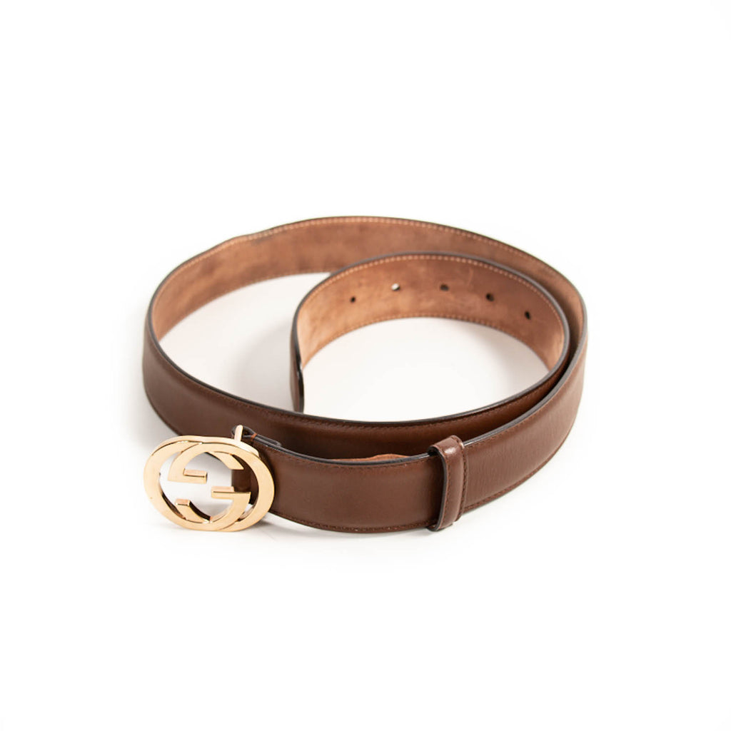 Gucci GG Interlocking Leather Belt Accessories Gucci - Shop authentic new pre-owned designer brands online at Re-Vogue