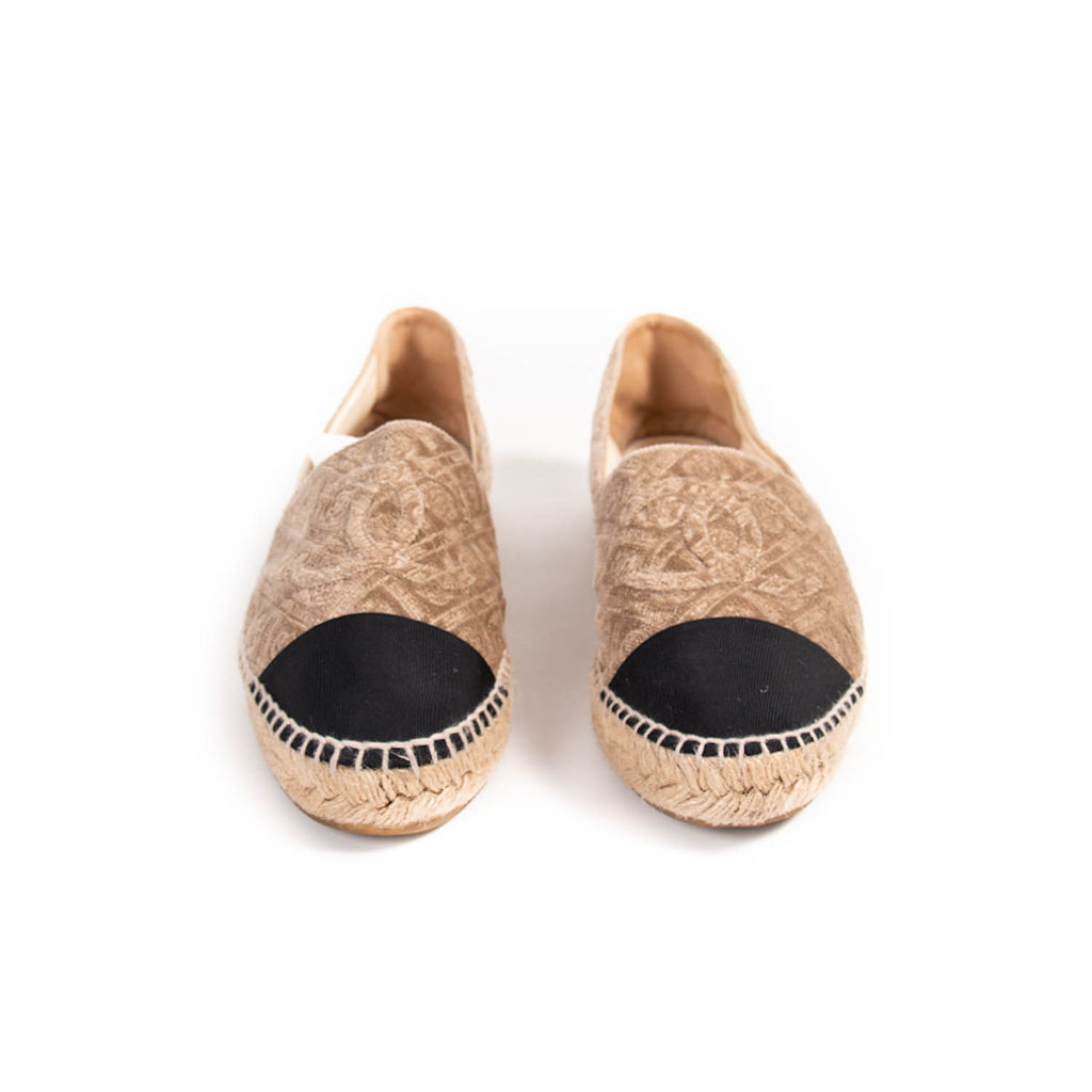 Chanel Velvet CC Espadrilles Shoes Chanel - Shop authentic new pre-owned designer brands online at Re-Vogue