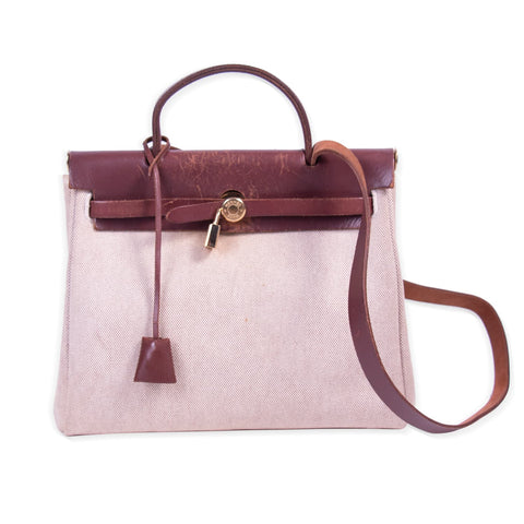 Hermès Birkin 35 Clemence Leather and Houndstooth Canvas