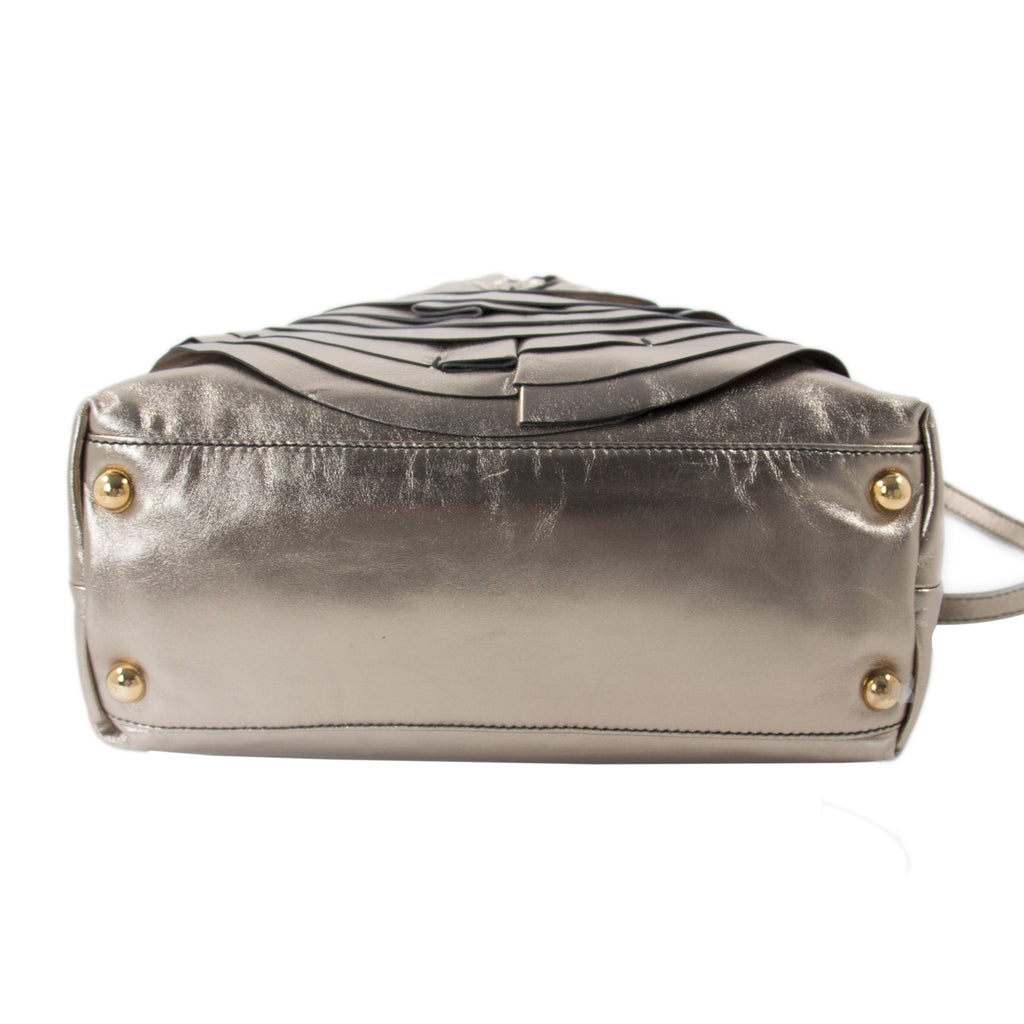 Valentino Metallic Bronze Petale Dome Bag Bags Valentino - Shop authentic new pre-owned designer brands online at Re-Vogue