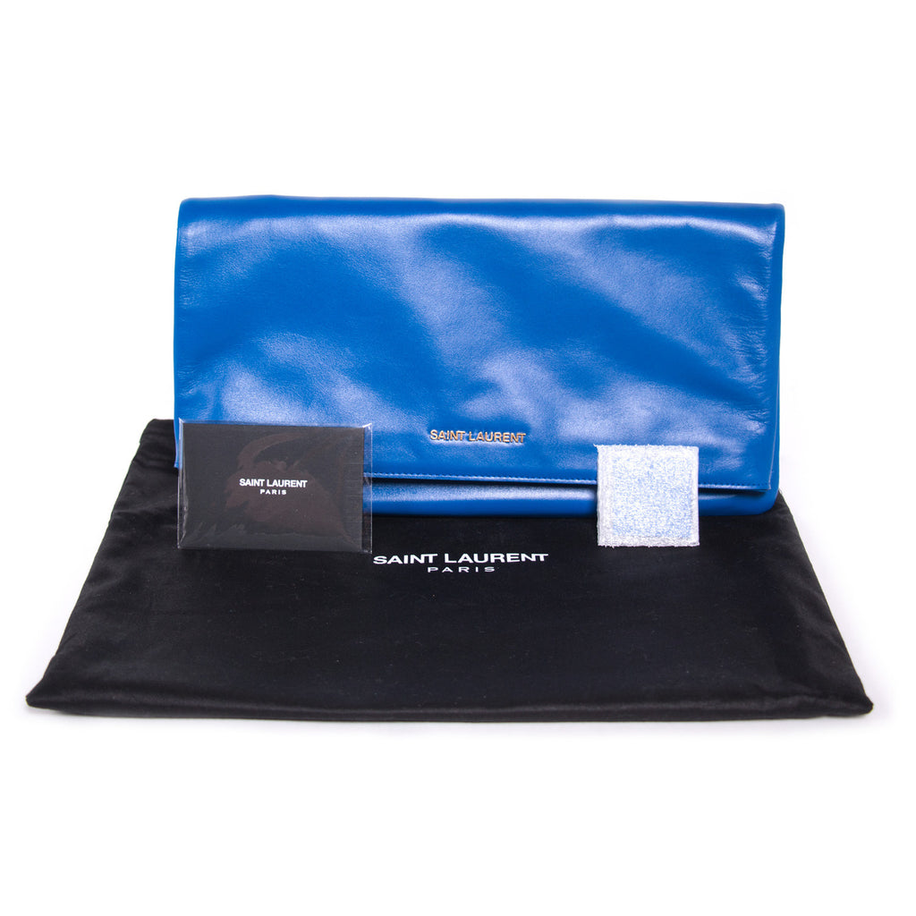 Saint Laurent Letters Fold-Over Clutch Bags Yves Saint Laurent - Shop authentic new pre-owned designer brands online at Re-Vogue