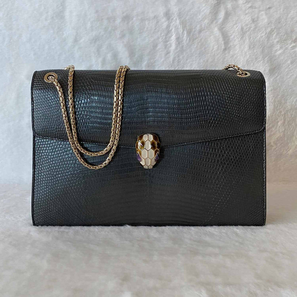 Bvlgari Lizard Serpenti Forever Flap Bag
