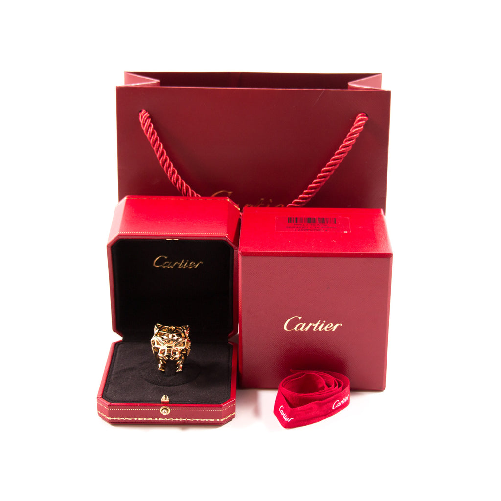 Cartier Panthère de Cartier Onyx 18K Gold Ring Accessories Cartier - Shop authentic new pre-owned designer brands online at Re-Vogue