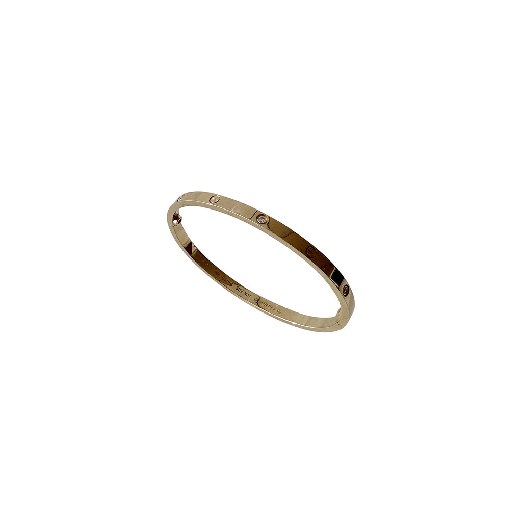 Cartier Gold Love Bracelet 6 Diamonds Small Model