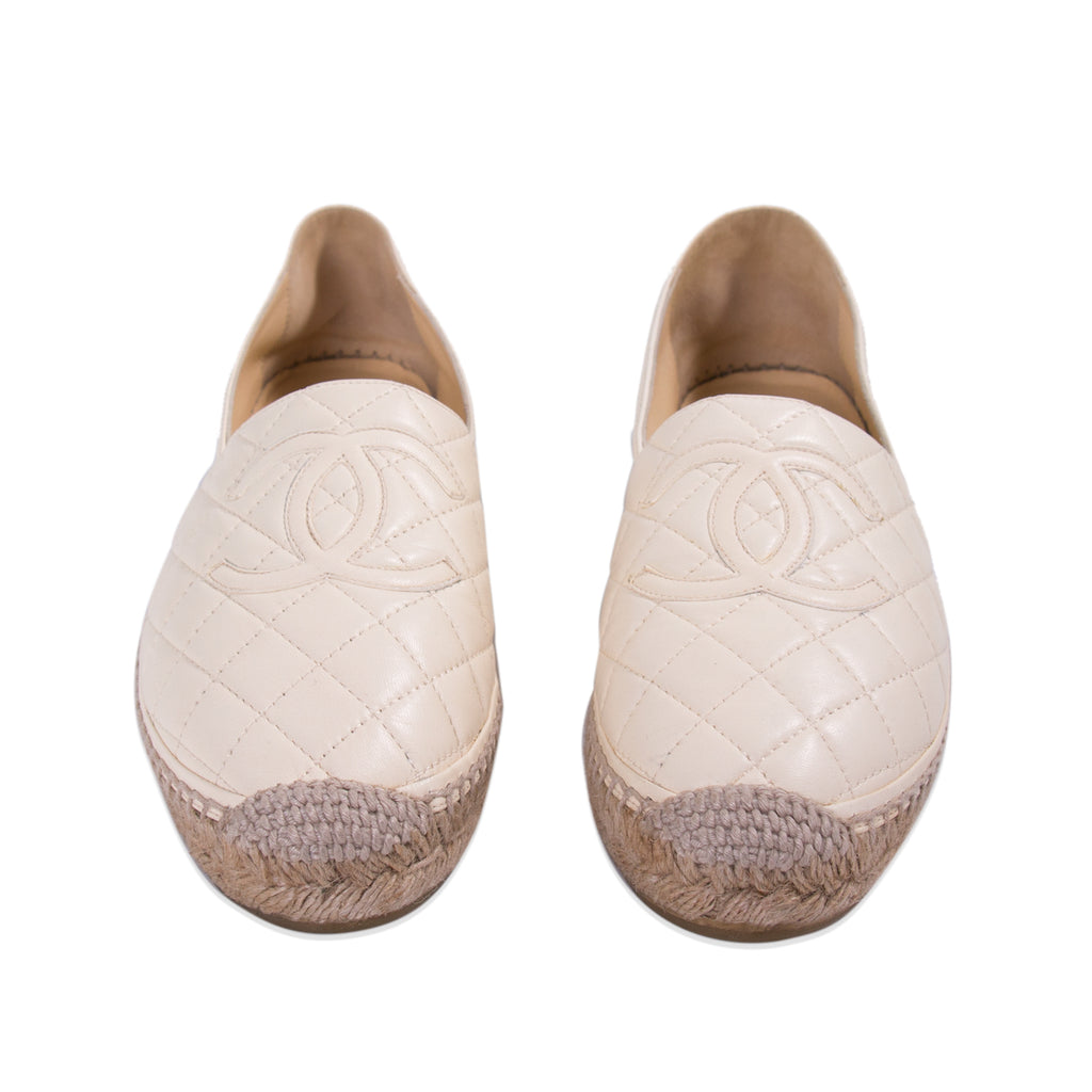 Chanel Quilted Lambskin Leather Espadrilles Shoes Chanel - Shop authentic new pre-owned designer brands online at Re-Vogue