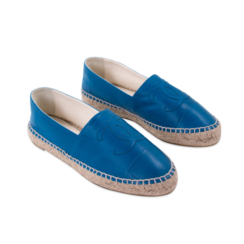 Chanel Lambskin Leather CC Espadrilles Shoes Chanel - Shop authentic new pre-owned designer brands online at Re-Vogue