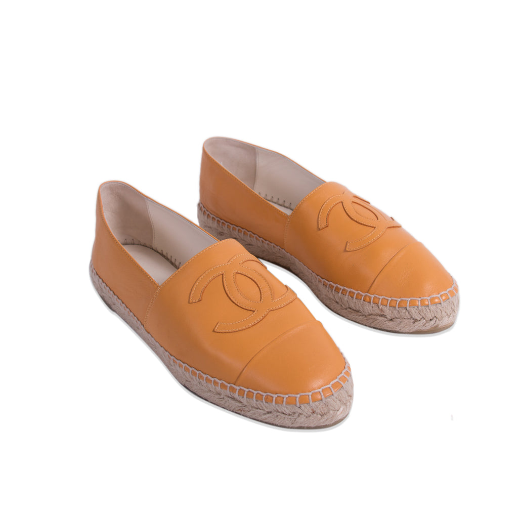 Chanel Lambskin Leather CC Espadrilles Shoes Chanel - Shop authentic new pre-owned designer brands online at Re-Vogue