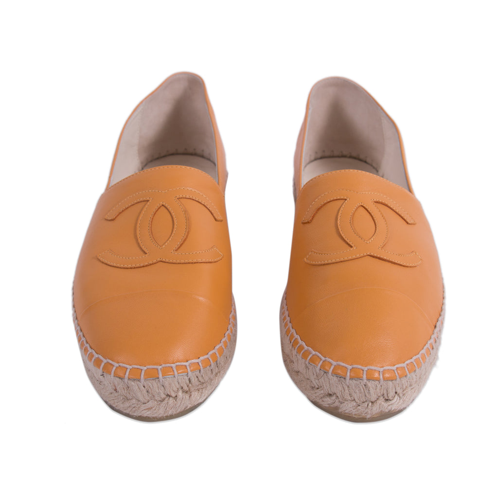 Chanel Lambskin Leather CC Espadrilles Shoes Chanel - Shop authentic new pre-owned designer brands online at Re-Vogue