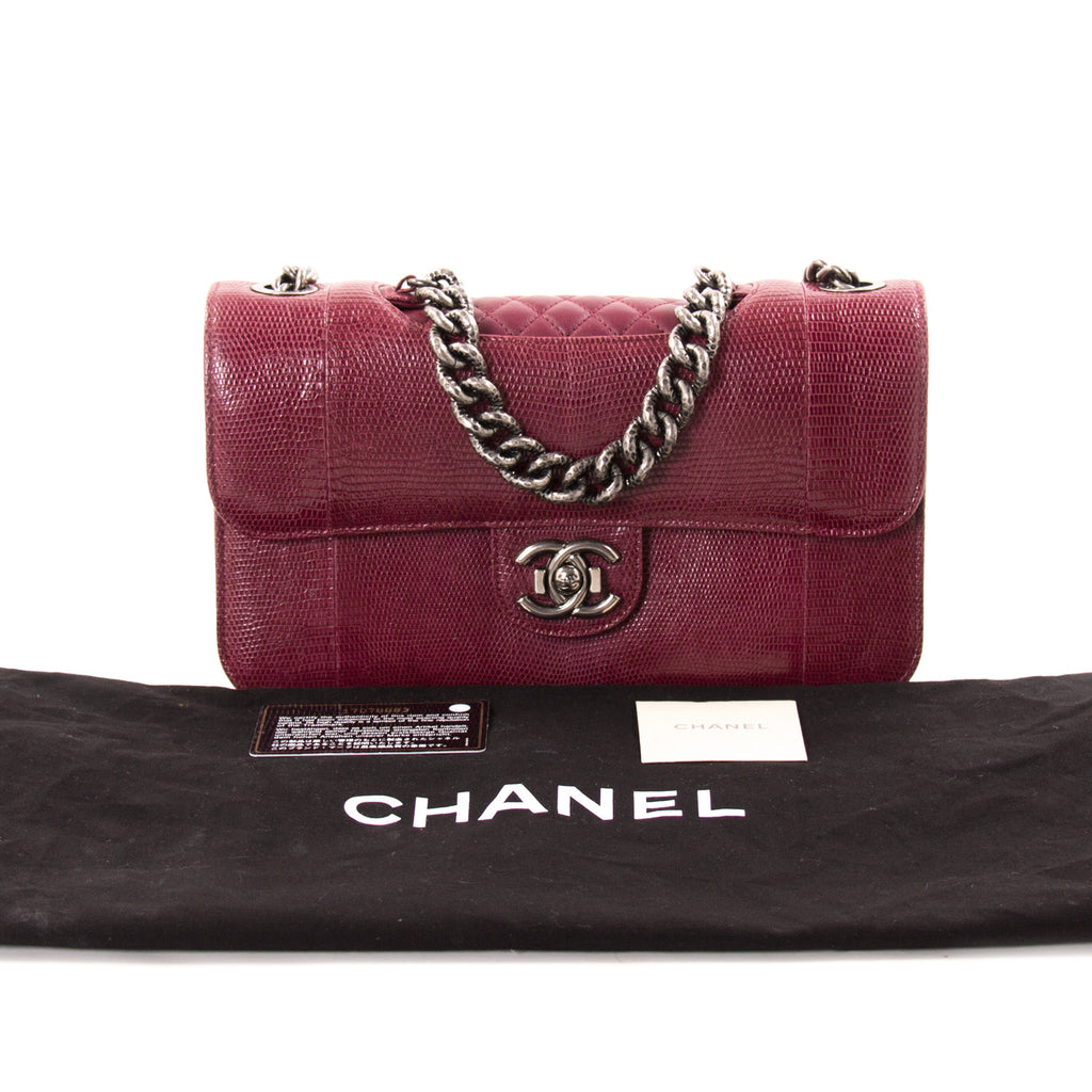 Chanel Lizard Perfect Edge Double Flap Bag Bags Chanel - Shop authentic new pre-owned designer brands online at Re-Vogue