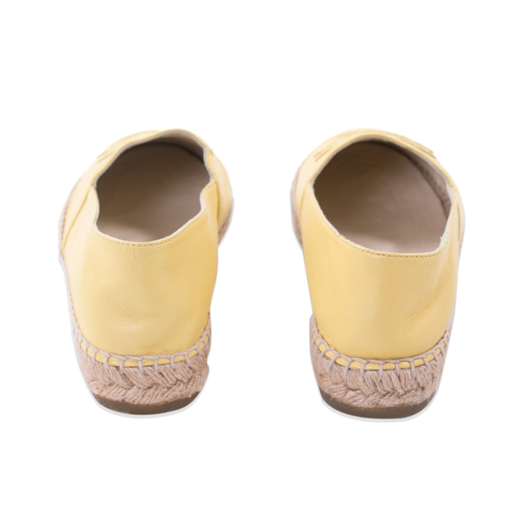 Chanel Yellow Lambskin Leather CC Espadrilles Shoes Chanel - Shop authentic new pre-owned designer brands online at Re-Vogue