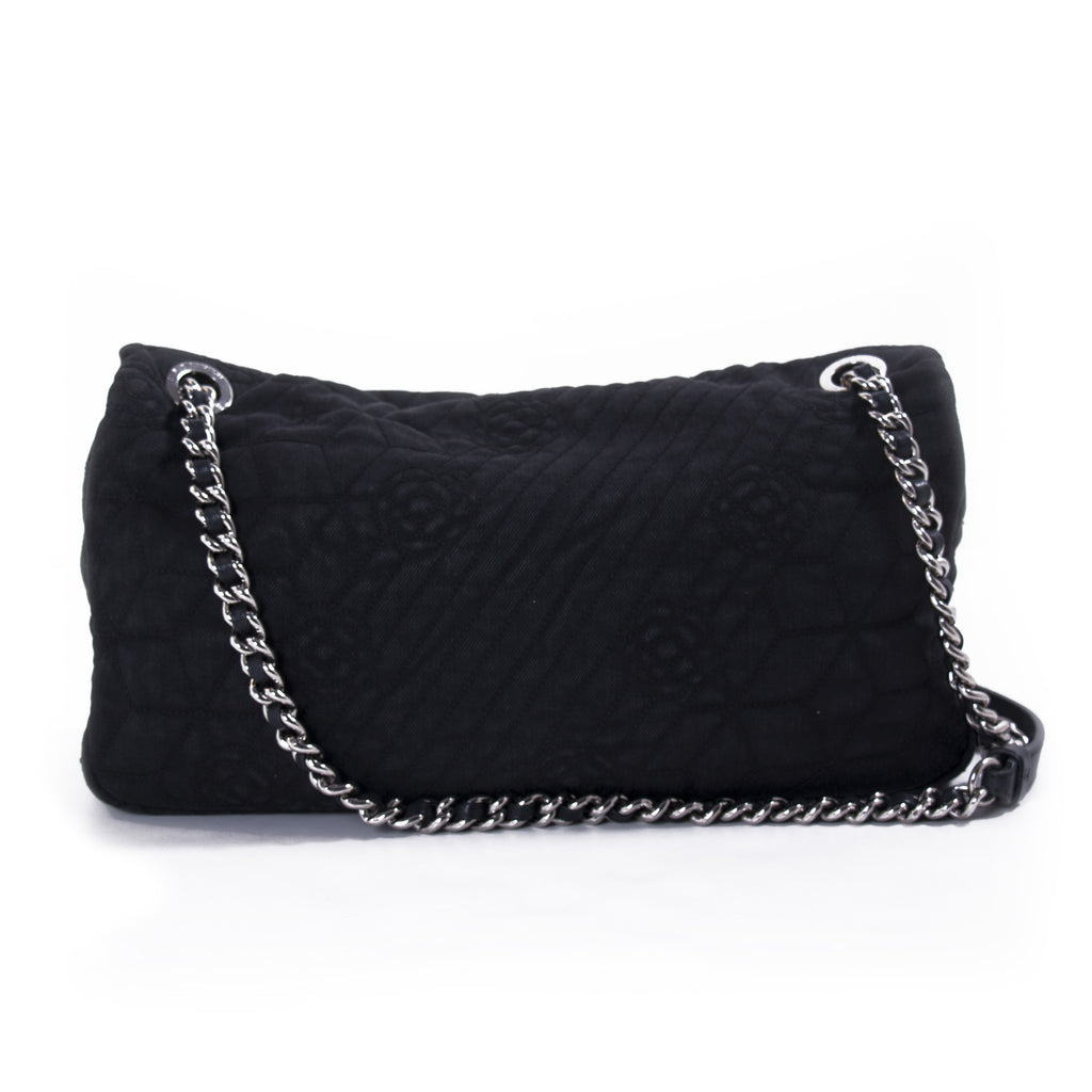 Chanel Stitched Camelia Jersey Flap Bag Bags Chanel - Shop authentic new pre-owned designer brands online at Re-Vogue