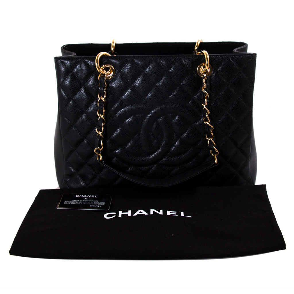 Chanel Black Caviar Grand Shopping Tote Bag Bags Chanel - Shop authentic new pre-owned designer brands online at Re-Vogue