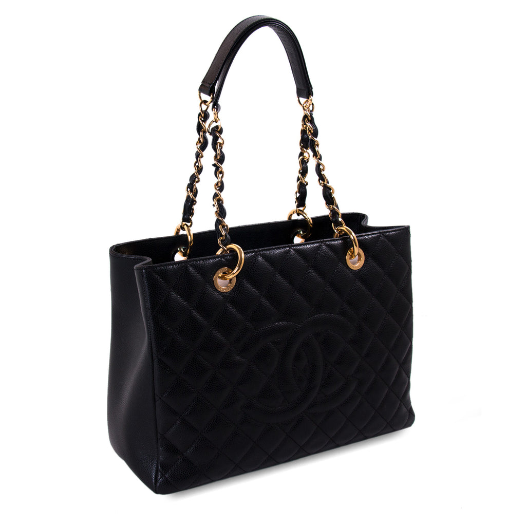 Chanel Black Caviar Grand Shopping Tote Bag Bags Chanel - Shop authentic new pre-owned designer brands online at Re-Vogue