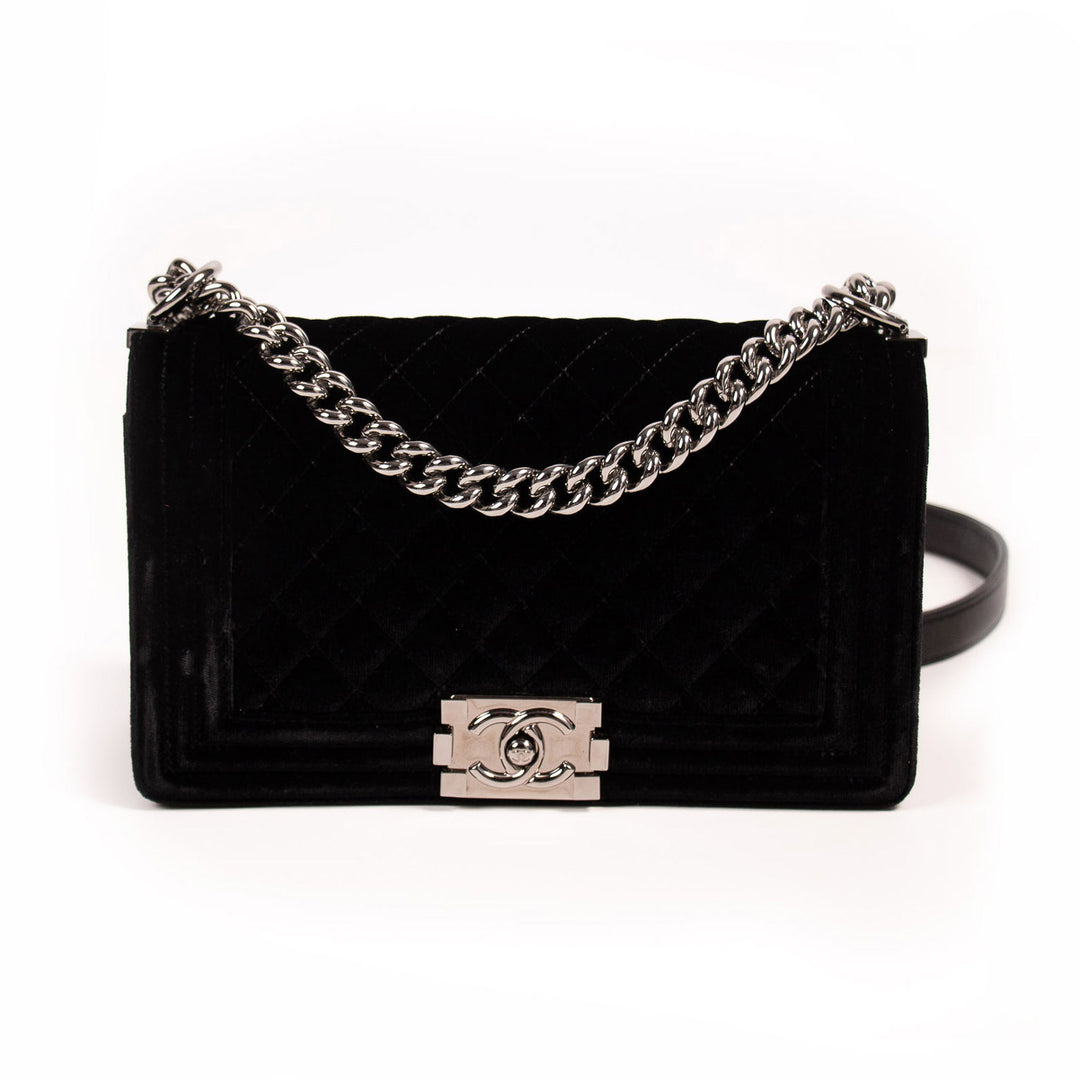 Chanel Medium Velvet Boy Bag Bags Chanel - Shop authentic new pre-owned designer brands online at Re-Vogue