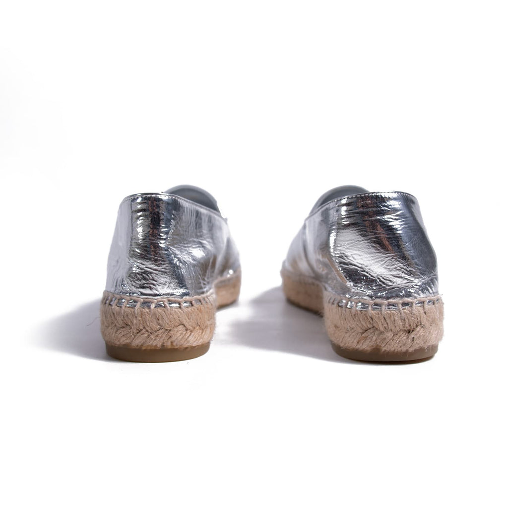 Chanel Metallic Leather CC Espadrilles Shoes Chanel - Shop authentic new pre-owned designer brands online at Re-Vogue