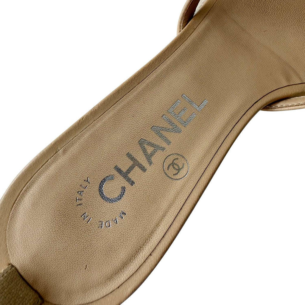 Chanel Logo Clear Mules