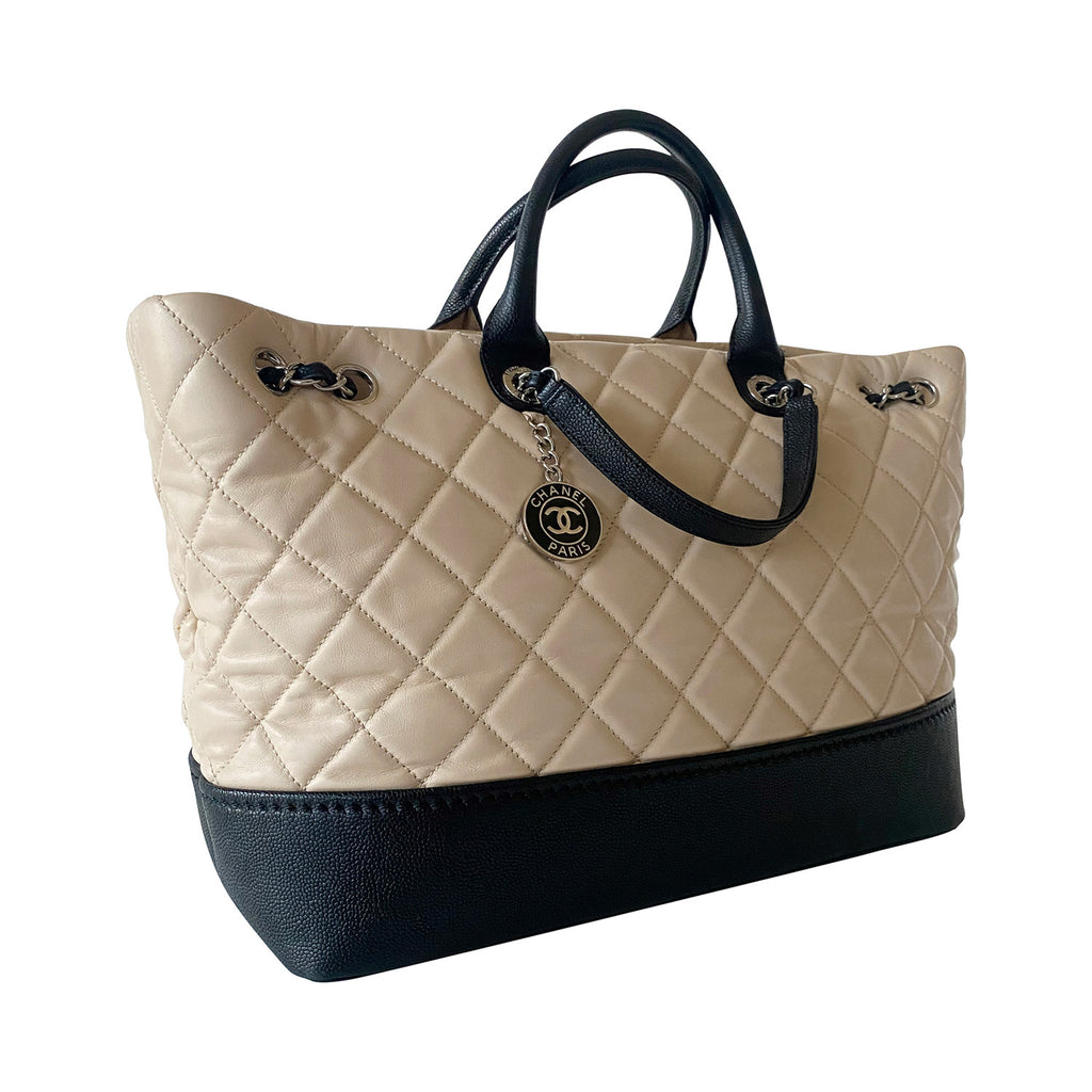 Chanel Quilted Shopper Tote Bag