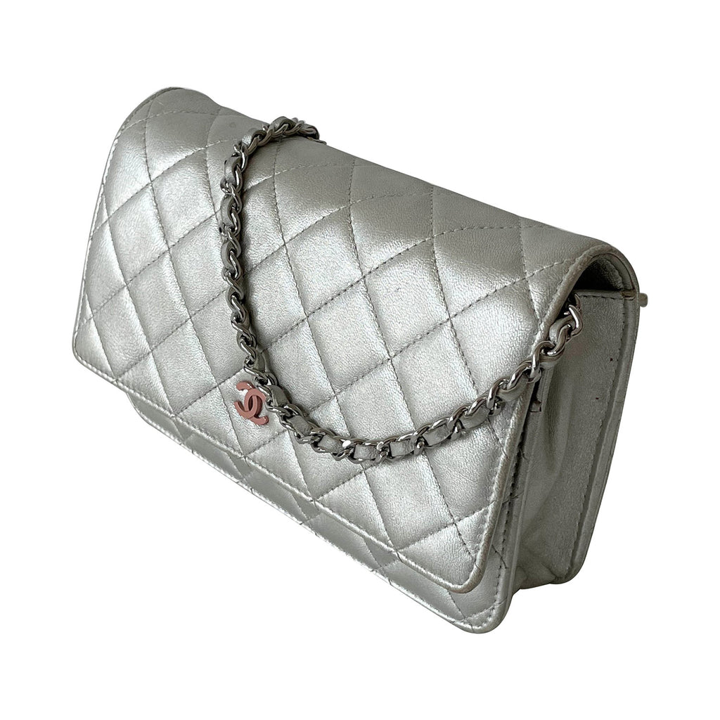 Chanel Metallic Wallet on Chain