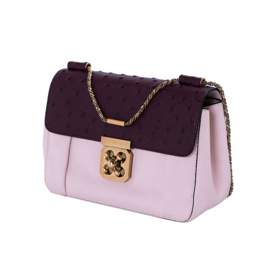 Chloé Elsie Large Ostrich Shoulder Bag Bags Chloé - Shop authentic new pre-owned designer brands online at Re-Vogue