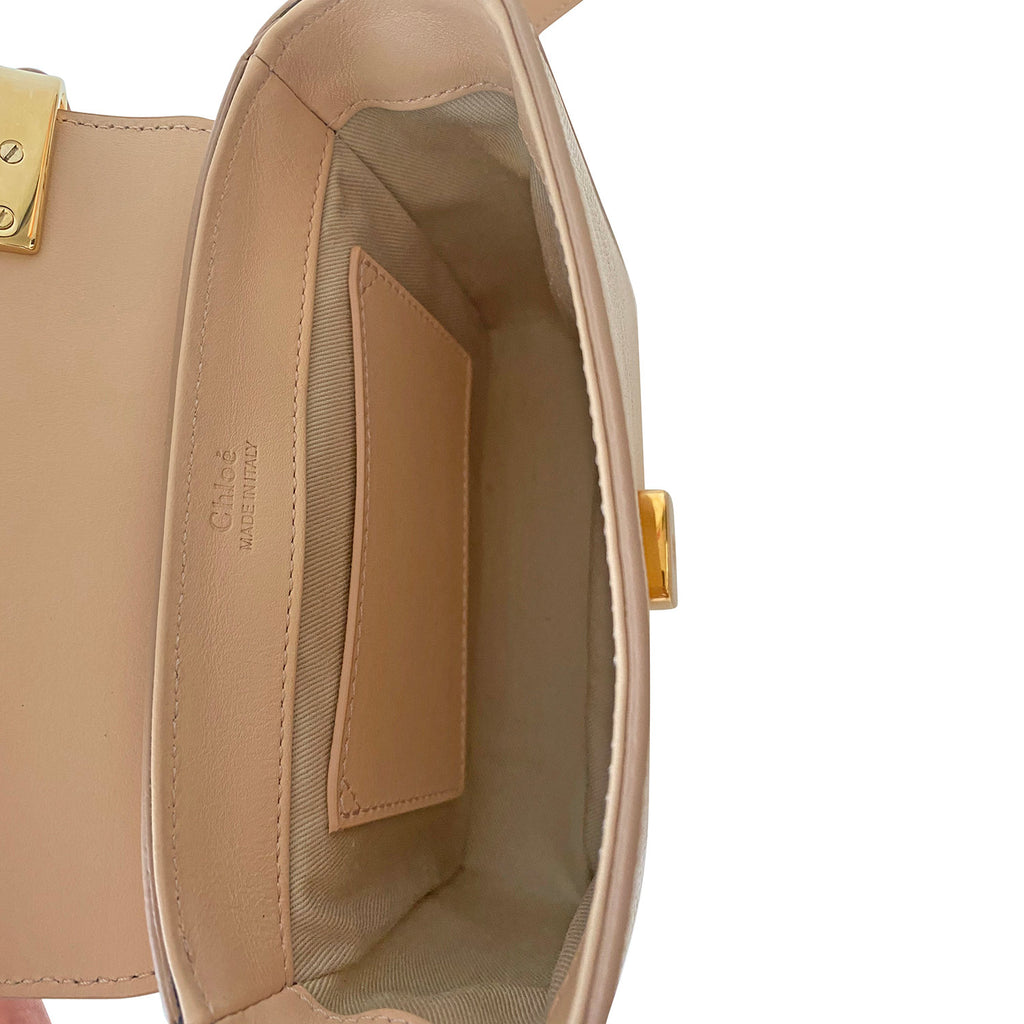 Chloé Embossed Leather Mini C Bag