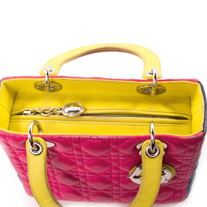Christian Dior Tricolor Medium Lady Dior Bags Dior - Shop authentic new pre-owned designer brands online at Re-Vogue