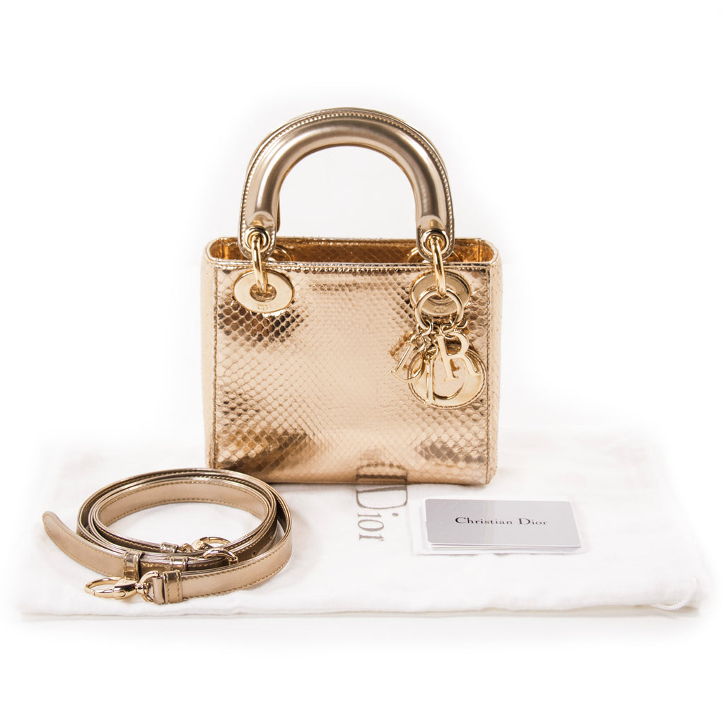 Christian Dior Mini Lady Dior Python Bags Dior - Shop authentic new pre-owned designer brands online at Re-Vogue