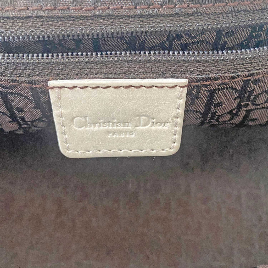 Christian Dior Leather Embroidered Detective Bag