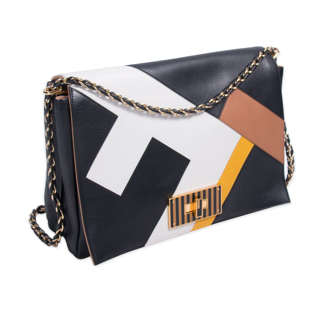 Fendi Pequin Claudia Large Flap Bags Fendi - Shop authentic new pre-owned designer brands online at Re-Vogue