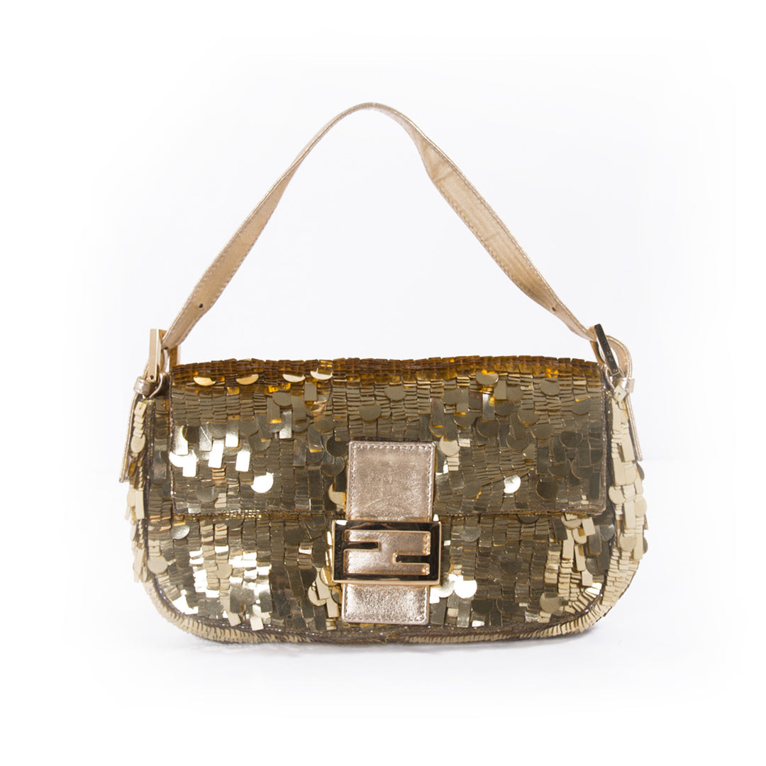 Fendi Gold Sequin Baguette Bags Fendi - Shop authentic new pre-owned designer brands online at Re-Vogue