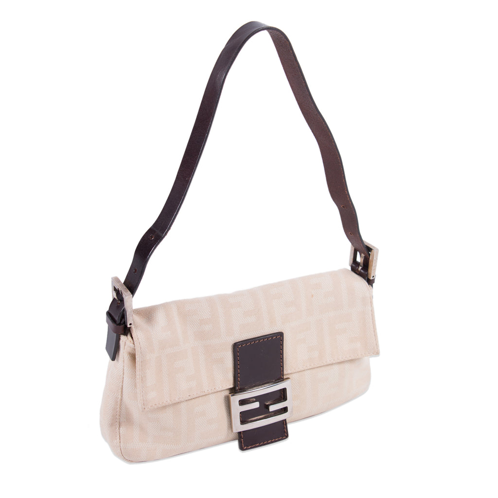 Fendi Natural Canvas Small Baguette Bags Fendi - Shop authentic new pre-owned designer brands online at Re-Vogue